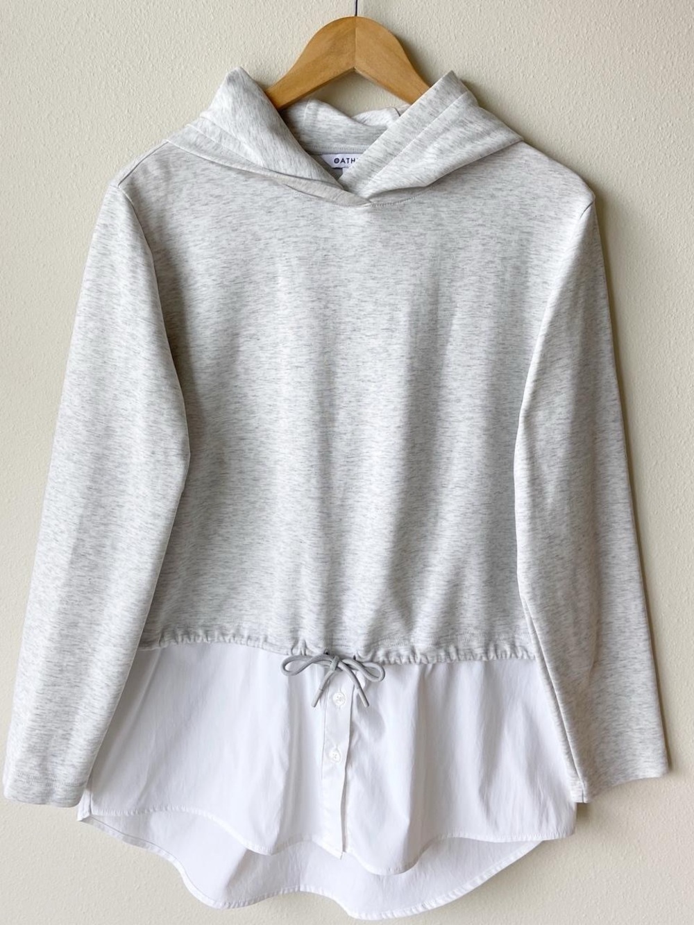 Athleta Top Shirt Gallery Layered Hoodie Pullover - Picture 3 of 8